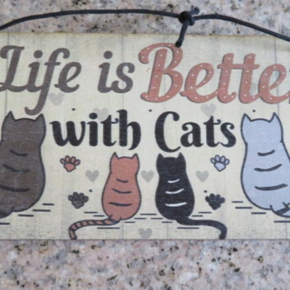Wood CAT Sign (F29) - Picture 3 of 4
